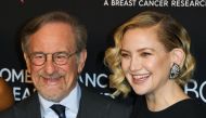Honorary Chair director Steven Spielberg and 2019 Courage Award Recipient actress Kate Hudson arrive for 