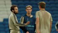 Ajax Amsterdam's Frenkie de Jong and Daley Blind during training REUTERS/Susana Vera
