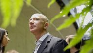Amazon Chief Executive Officer Jeff Bezos tours the facility at the grand opening of the Amazon Spheres in Seattle in this file photo taken on January 29, 2018. AFP/Jason Redmond