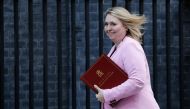 Britain's Northern Ireland Secretary Karen Bradley arrives for the weekly cabinet meeting at 10 Downing Street in London on March 5, 2019.  AFP / Tolga Akmen 