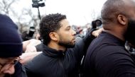 FILE PHOTO: Jussie Smollett exits Cook County Department of Corrections after posting bail in Chicago, Illinois, U.S., Feb. 21, 2019. REUTERS/Joshua Lott/File Photo