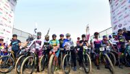 The participants during the sport event, titled ‘Al Adaid Desert Challenge’, in Khor Al Adaid. 