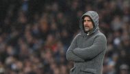 Manchester City's Spanish manager Pep Guardiola gestures during the English Premier League football match between Manchester City and Watford at the Etihad Stadium in Manchester, north west England, on March 9, 2019.  AFP / Paul ELLIS 