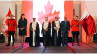 The dignitaries during the Canada Day celebrations held in Doha. 