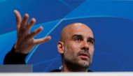 Manchester City manager Pep Guardiola during a press conference. Reuters/Lee Smith