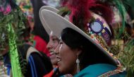 Quechua women attend the opening ceremony of World's Camelids Convention in Oruro, Bolivia, November 21, 2018. Reuters/David Mercado