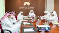 The Board of Directors of Qatar Racing and Equestrian Club, led by its Chairman, Issa bin Mohammed Al Mohannadi, involving in discussions during the first meeting held in Doha, yesterday. 