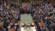 A handout photograph released by the UK Parliament shows packed chamber awaits the tellers for the result of the meaningful vote on the government's Brexit deal in the House of Commons in London on March 12, 2019. AFP PHOTO / MARK DUFFY / UK Parliament