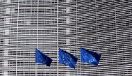 FILE PHOTO: European Union flags fly outside the European Commission headquarters in Brussels, Belgium March 19, 2019 REUTERS/Yves Herman/File Photo
