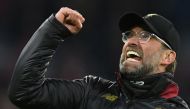 Liverpool's German manager Jurgen Klopp celebrates after the UEFA Champions League, last 16, second leg football match Bayern Munich v Liverpool in Munich, southern Germany, on March 13, 2019. AFP / Christof Stache 