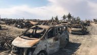 A view of burnt vehicles after the U.S.-backed forces said they had captured Islamic State's last shred of territory, in the village of Baghouz, Deir Al Zor province, Syria, March 23, 2019. REUTERS