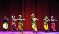 Odissi, one of India’s classical dance forms, performance organised by the Embassy of India as part of Qatar-India 2019, at the Al Majlis Hall of Sheraton Grand Doha Resort and Convention Hotel in Doha, yesterday. Pic: Salim Matramkot/The Peninsula