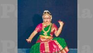 Lakshmi Krishna performing a classical dance.