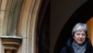Britain's Prime Minister Theresa May leaves after attending a church service, near her Maidenhead constituency, west of London on March 31, 2019. AFP / Adrian Dennis 