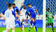 Action from Qatar Stars League match between Al Khor and Al Kharaitiyat at Al Khor Stadium yesterday.