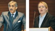 Professor Khawar Qureshi (left) and Catriona Nicol. Pic: Baher Amin / The Peninsula