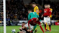 Manchester United's Chris Smalling scores an own goal and the second for Wolverhampton Wanderers Action Images via Reuters/Andrew Boyers