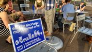Housing advocates hold a public-outreach event in Minneapolis, USA, on September 11, 2018. Handout photograph courtesy of Neighbors for More Neighbors
