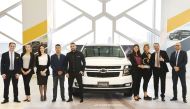 The Chevrolet team members pose for a group photo.