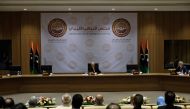 Aguila Saleh, Libya's parliament president, speaks during the first session at parliament headquarters in Benghazi, Libya April 13, 2019. REUTERS/Esam Omran Al-Fetori