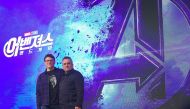 Directors Anthony Russo (L) and Joe Russo (R) pose during Marvel Studios' 