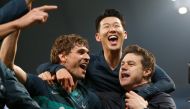 
Tottenham manager Mauricio Pochettino, Fernando Llorente and Son Heung-min celebrate after the match. Reuters/Andrew Yates

 