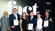 The officials of Crowne Plaza Doha- The Business Park & Holiday Inn Doha with the awards. 