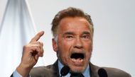 Actor Arnold Schwarzenegger speaks during the COP24 UN Climate Change Conference 2018 in Katowice, Poland, December 3, 2018. Reuters/Kacper Pempel