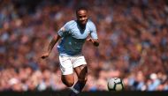 Manchester City's English midfielder Raheem Sterling chases the ball during the English Premier League football match between Manchester City and Tottenham Hotspur at the Etihad Stadium in Manchester, north west England, on April 20, 2019. AFP / Oli SCARF