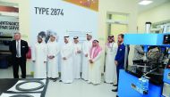 Abdulaziz bin Jassim bin Mohammed Al Muftah (fourth, left), Vice-President at Qatar Petroleum, along with senior officials, including Jean Vernet (left), President of John Crane; Jassim Al Mansoori (centre), Vice-Chairman and CEO of Al-Ahed Holding; and R