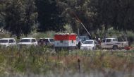 A general view taken on April 28, 2019 shows the Quneitra crossing in the Israeli annexed-Golan Heights during the transfer of two Syrian prisoners from Israel to Syria. AFP / JALAA MAREY
