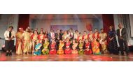 The Ambassador of India, P Kumaran , with the performers.