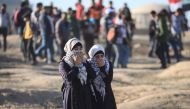 Israeli forces intervene Palestinian protesters during a protest within the 