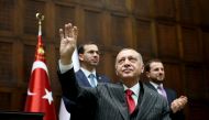 Turkish President and leader of Turkey's ruling Justice and Development (AK) Party Recep Tayyip Erdogan attends his party's parliamentary group meeting at the Grand National Assembly of Turkey in Ankara, Turkey on May 07, 2019.  Ra?it Aydo?an - Anadolu