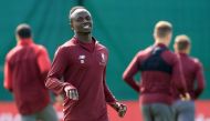 Liverpool's Senegalese striker Sadio Mane takes part in a team training session at Melwood in Liverpool, north west England on May 6, 2019, on the eve of their UEFA Champions League semi-final second leg football match against Barcelona. / AFP / Lindsey P