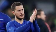 Chelsea's Eden Hazard applauds fans after the match REUTERS/David Klein
