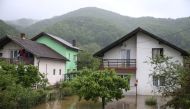 Flooded houses are seen in Teslic, Bosnia and Herzegovina May 14, 2019. REUTERS/Dado Ruvic