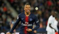 FILE PHOTO: Soccer Football - Ligue 1 - Paris St Germain v Dijon - Parc des Princes, Paris, France - May 18, 2019 Paris St Germain's Kylian Mbappe celebrates scoring their fourth goal REUTERS/Philippe Wojazer
