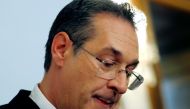Austrian Vice Chancellor Heinz-Christian Strache reacts as he addresses the media in Vienna, Austria, May 18, 2019. Reuters/Leonhard Foeger 