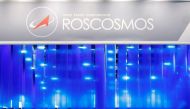 File photo of the logo of Russian Federal Space Agency Roscosmos is pictured at the ILA Berlin Air Show in Schoenefeld, south of Berlin, Germany, June 1, 2016. REUTERS/Fabrizio Bensch