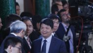 Guo Ping, Deputy Chairman of the Board and Rotating Chairman of Huawei, attends a signing ceremony following Russian-Chinese talks at the Kremlin in Moscow on June 5, 2019. AFP / Maxim Shipenkov  