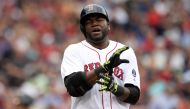 FILE PHOTO: Boston Red Sox David Ortiz reacts to lining out in the sixth inning against the New York Yankees during their MLB American League Baseball game in Boston, Massachusetts, September 14, 2013. REUTERS/Dominick Reuter/File Photo