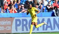 South Africa's forward Thembi Kgatlana celebrates after scoring a goal during the France 2019 Women's World Cup Group B football match between Spain and South Africa, on June 8, 2019, at the Oceane Stadium in Le Havre, northwestern France. AFP / Damien Me