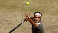Switzerland's Roger Federer in action during the final against Belgium's David Goffin REUTERS/Leon Kuegeler