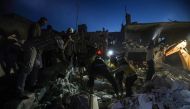 Members of the Syrian Civil Defence, also known as the 