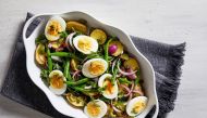 Green Bean Salad with Potatoes, Capers and Eggs. Photo by Stacy Zarin Goldberg for The Washington Post.
