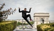 US street dancer and actor Charles Riley, aka Lil'Buck, poses during a photo session on June 24, 2019 in Paris. AFP / STEPHANE DE SAKUTIN
