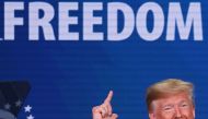 US President Donald Trump speaks at the Faith & Freedom Coalition 2019 Road To Majority Policy Conference at the Marriott Wardman Park Hotel, on June 26, 2019, in Washington, DC. Mark Wilson/Getty Images/AFP
