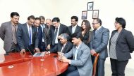 Ambassador of India, P Kumaran, launching the new website of Indian Cultural Centre (ICC).