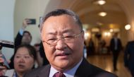 Fu Cong, Head of the Chinese Delegation, talks to the press at the end of a meeting of the Joint Commission of the Joint Comprehensive Plan of Action (JCPOA) attended by the E3+2 (China, France, Germany, Russia, United Kingdom) and Iran on June 28, 2019 a